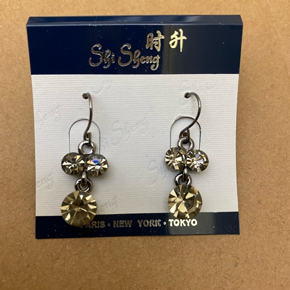 🔵4/$20 Shi Sheng Fashion Pierces Wire Earrings NWT - Picture 1 of 3